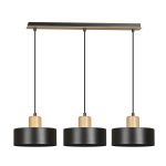 Emibig Pendel Lampe Torin Stål Svart | Egnet for 3x E27 - Max 15W