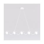 Emibig Pendel Lampe Sinus Stål Hvit | Egnet for 5x G9 - Max 8W