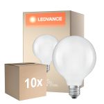 Fordelspakning 10x Ledvance Classic LED E27 Globe Filament Matt 3.8W 806lm - 827 Ekstra Varm Hvit | Erstatter 60W