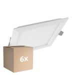 Fordelspakning 6x Ledvance LED downlight Slim Torget SQ210 18W 1530lm 120D - 830 varm hvit 