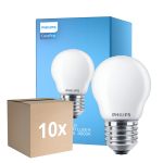 Fordelspakning 10x Philips Corepro LED Lustre E27 Ball matt 6.5W 806lm - 840 kald hvit | erstatter 60W