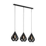 Eglo Pendel Lampe Carlton 5 Stål Svart | IP20 - Egnet for 3x E27 