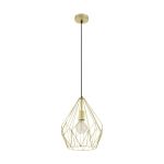 Eglo Pendel Lampe Carlton Stål Gull | IP20 - Egnet for 1x E27 