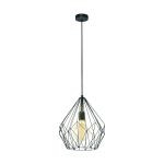 Eglo Pendel Lampe Carlton Stål Svart | IP20 - Egnet for 1x E27 