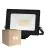Fordelspakning 4x Noxion LED Flomlys Beamy Aluminium Svart 20W 2200lm 100D - 830 Varm Hvit | IP65 - Symmetrisk 