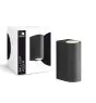 D'Lite Veggbelysning Vossem Svart Up & Down| IP54 - Egnet Til 2x GU10