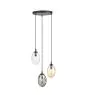 Emibig Pendel Lampe Astral Stål Svart | Egnet for 3x E14 - Max 10W