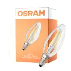 Osram Classic LED E14 Mignon Filament Klar 5.5W 806lm - 827 Ekstra Varm Hvit | Dimbar - Erstatter 60W