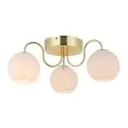 Nordlux Franca Taklampe Metall og Glass Messing | 130mm - Egnet for 3x E14