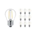 Fordelspakning 10x Philips Corepro LED Pære E27 Pære klar 7W 806lm - 827 ekstra varm hvit | erstatter 60W