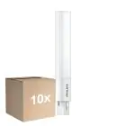 Fordelspakning 10x Philips CorePro PL-S LED 5W - 840 Kald Hvit | 2-Stift - Erstatter 11W