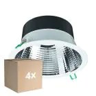 Fordelspakning 4x Philips LED downlight Coreline DN142B Aluminium Hvit 19.2W 2300lm 60D - 840 kald hvit | Utskjæring 200mm - IP20 - UGR