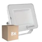 Fordelspakning 8x Ledvance LED flomlys Kompakt Hvit 50W 4500lm 100D - 830 varm hvit | IP65 - symmetrisk 