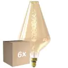 Fordelspakning 6x Calex XXL Vienna Gull LED E27 Filament 4W 320lm- 822 Ekstra Varm Hvit | Dimbar