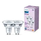 Fordelspakning 2x Philips LED Spot GU10 PAR16 5W 390lm 36D - 840 Kald Hvit