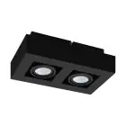 Eglo Tak Spot Mendoza Stål Svart 9.4W 690lm - 830 Varm Hvit | Dimbar - Egnet for 2x GU10