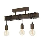 Eglo Taklampe Townshend 4 Stål Brun | IP20 - Egnet for 3x E27 