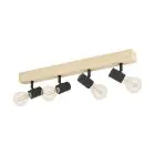 Eglo Taklampe Townshend 3 Tre Stål Svart | IP20 - Egnet for 4x E27 