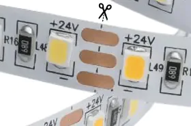Sakssymbol p&aring; LED-stripe